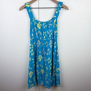 3 FOR $15 Batik Bali Indonesia Blue Floral Babydoll Rayon Dress Resort Island